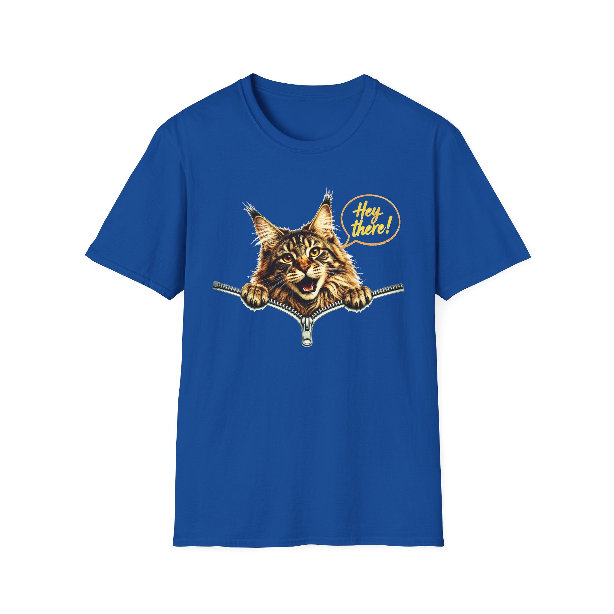Cute Maine Coon Cat Shirt, Funny Cat Lover Tee, Hey There Cat Graphic T-Shirt, Cute Animal Shirt, Gift for Cat Mom, Unisex Tee