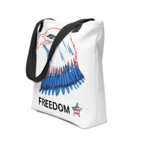 Freedom Eagle Tote Bag – Patriotic USA Canvas Bag, American Pride Everyday Tote