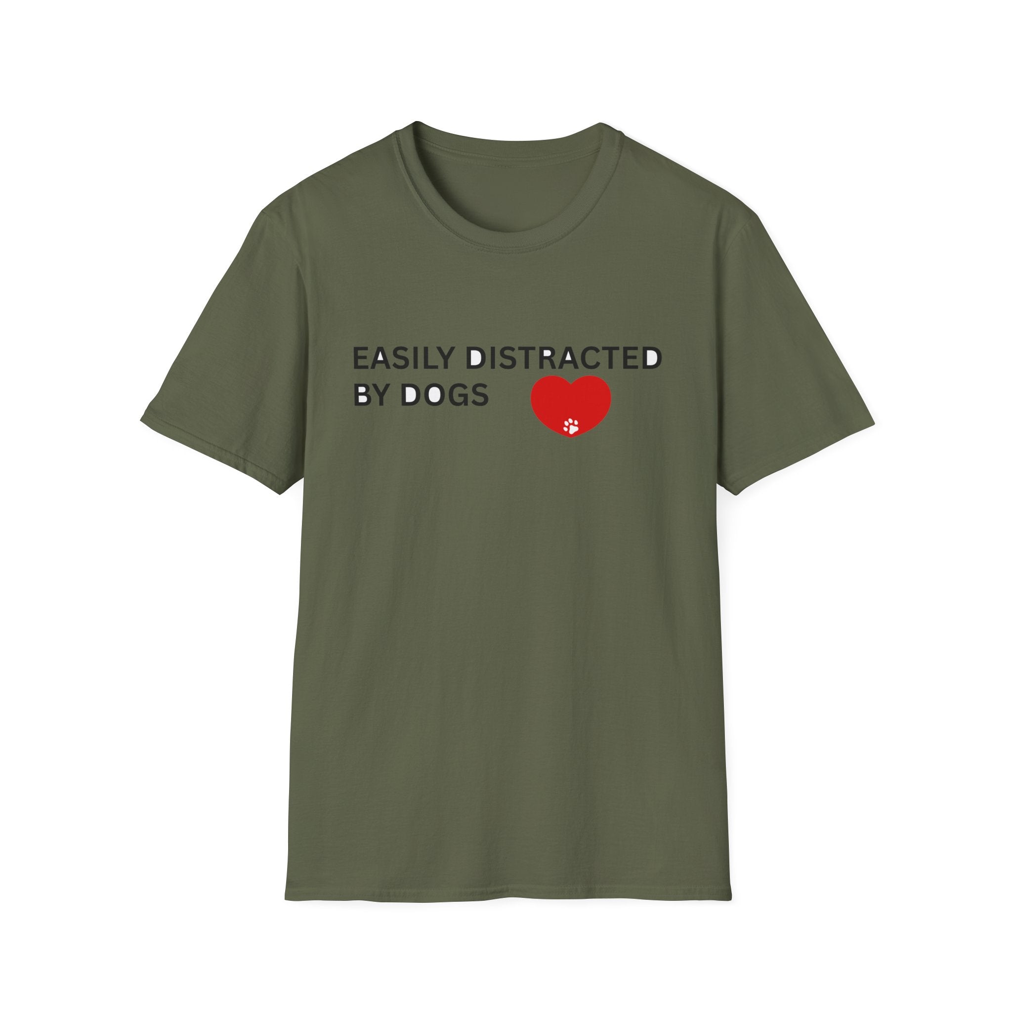 Funny Dog Lover T-Shirt Easily Distracted by Dogs