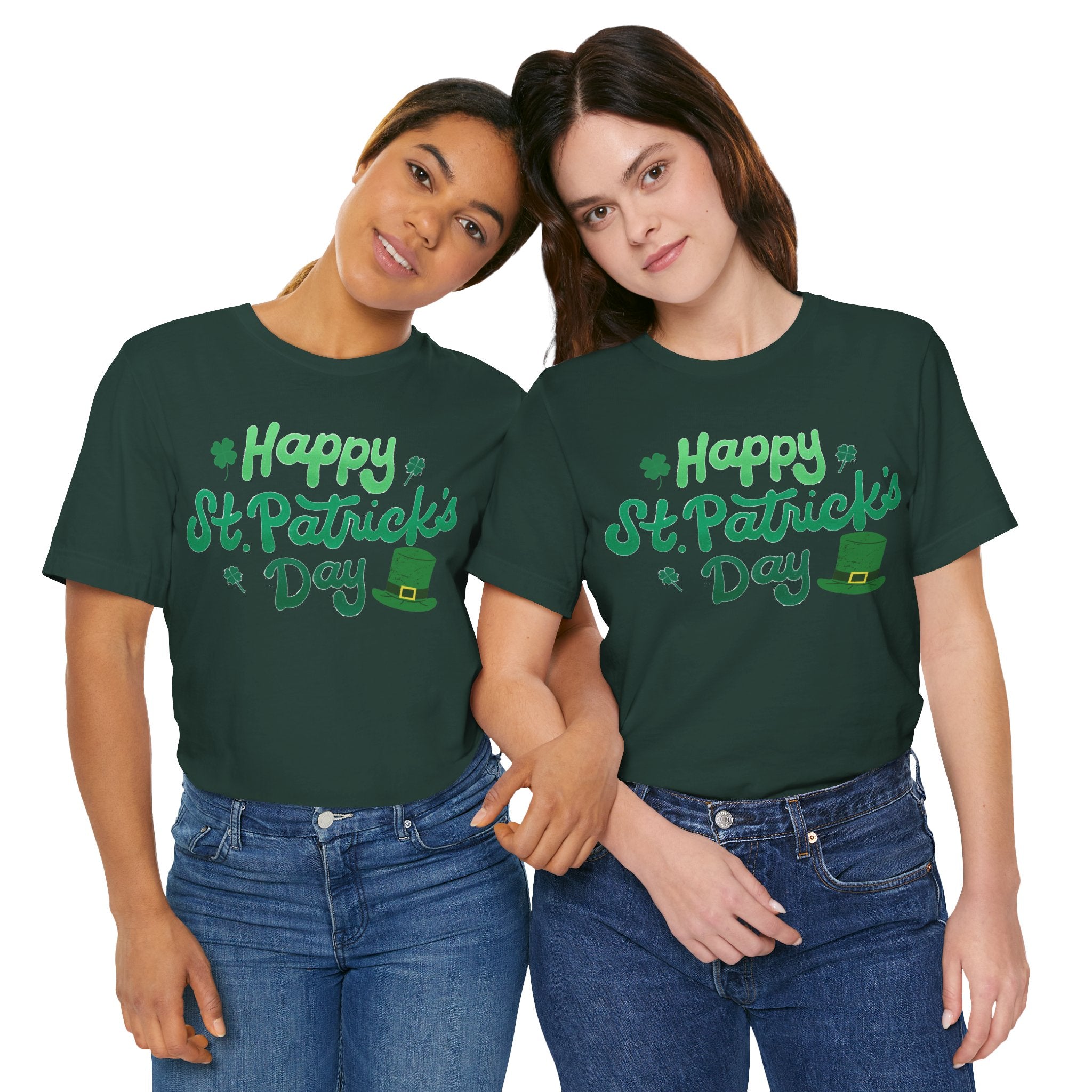 Happy St. Patrick's Day T-Shirt – Green Shamrock & Leprechaun Hat Tee