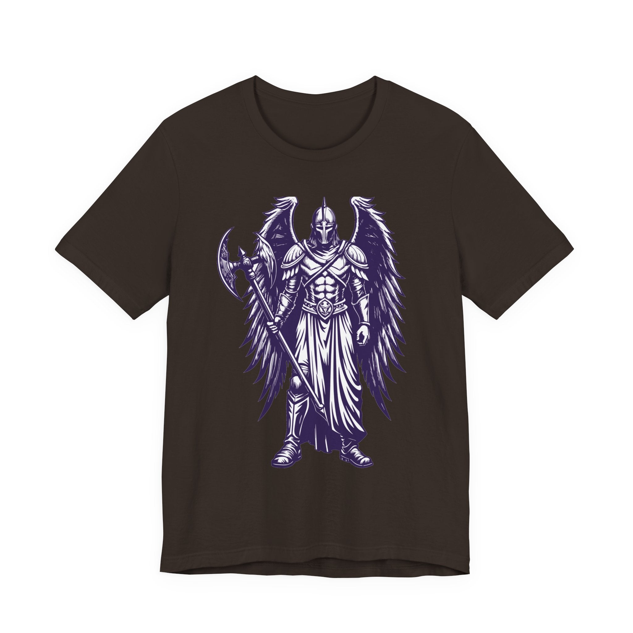 Fallen Angel Warrior T-Shirt | Gothic Fantasy Winged Knight Tee