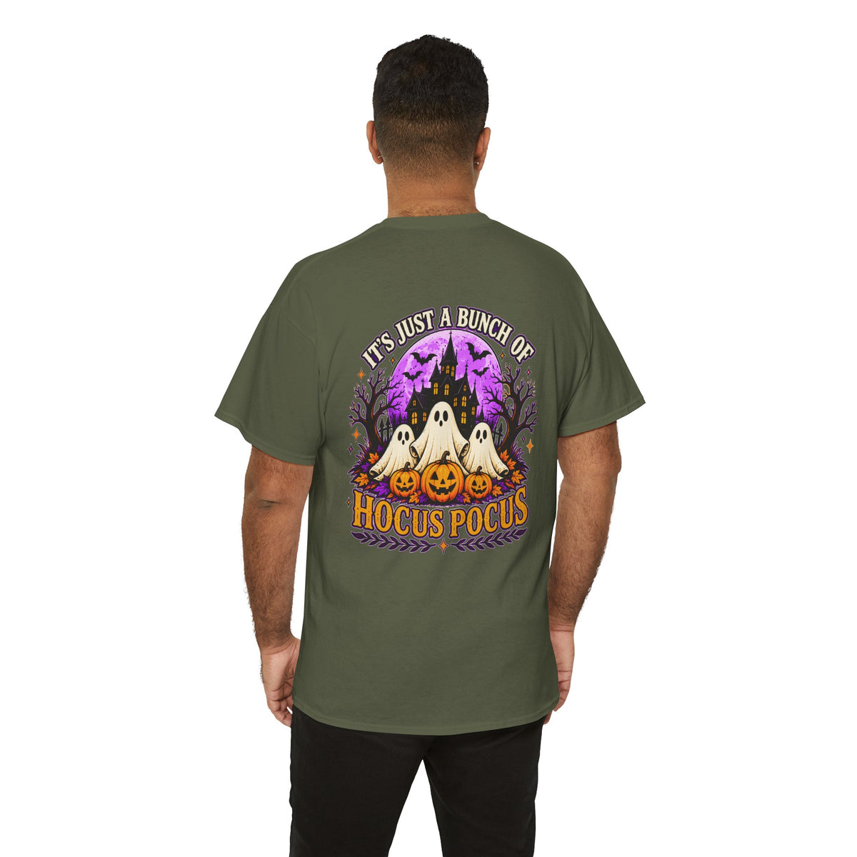 Hocus Pocus Halloween Shirt | Ghost & Pumpkin Front Back Tee