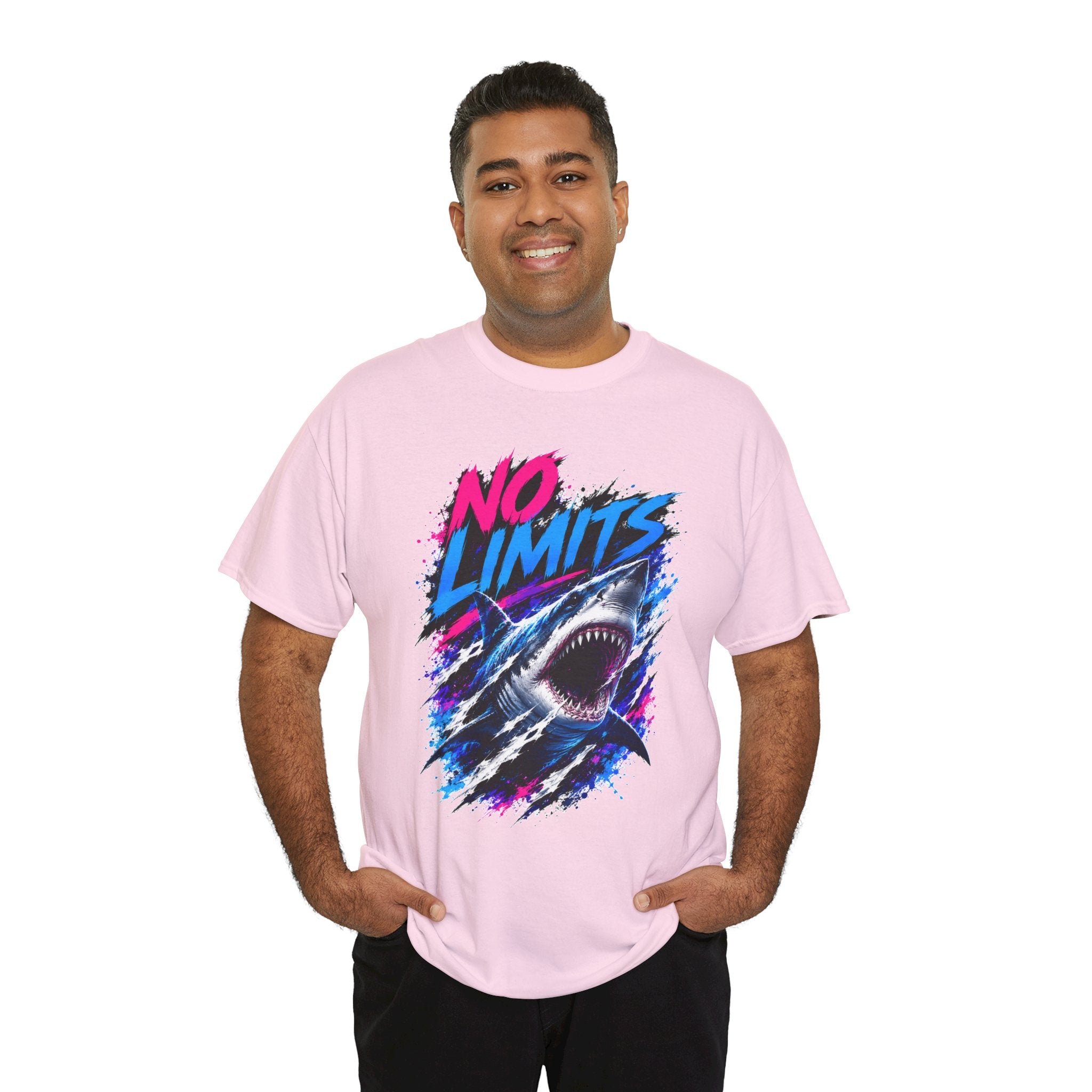 No Limits Shark T-Shirt | Great White Shark Graphic Tee | Unisex Streetwear Shirt | Ocean Lover Gift | Bold Shark Art Tee