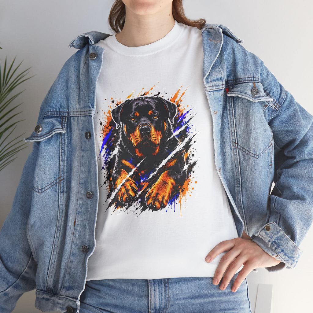 Rottweiler Graphic T-Shirt | Fierce Dog Lover Tee | Bold Rottie Shirt | Gift for Rottweiler Owners