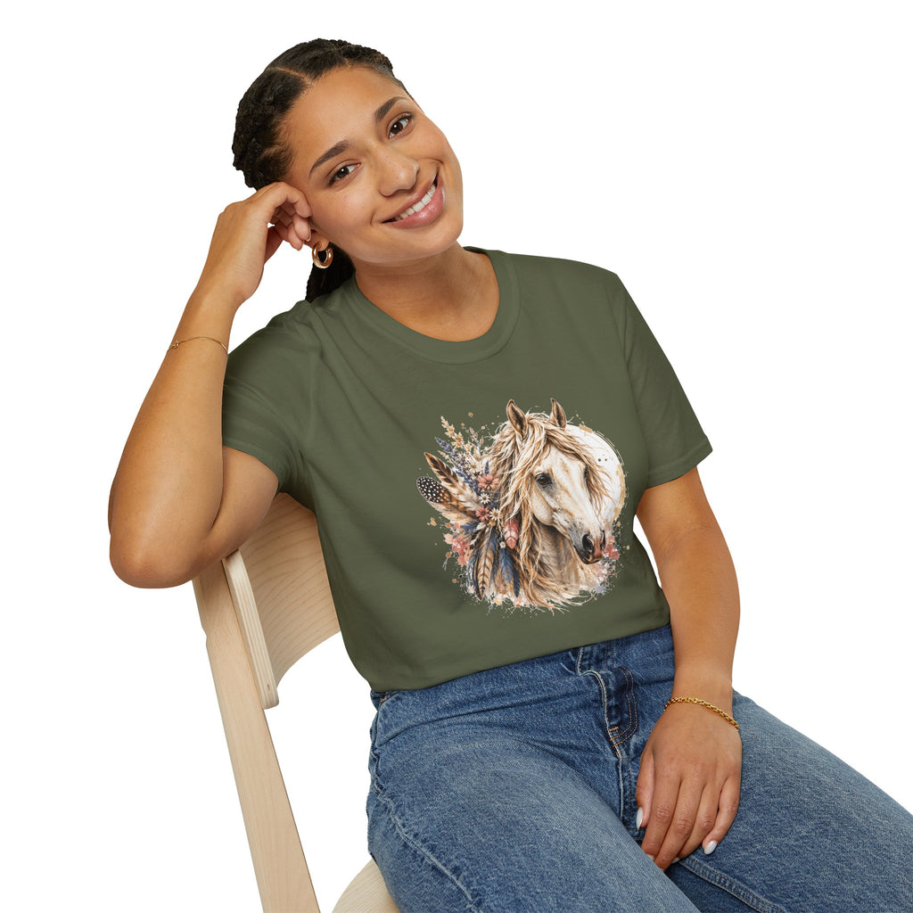 Horse T-Shirt, Western Horse Graphic Tee, Equestrian Shirt, Horse Lover Gift, Country Style Tee