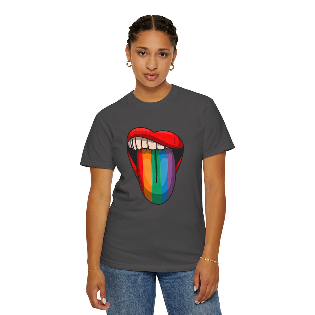 Rainbow Tongue T-Shirt — Pride Lip Graphic Tee
