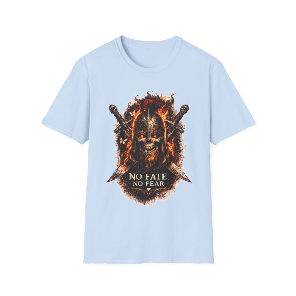 Viking Skull T-Shirt, Dragon Warrior Tee, Biker Graphic Shirt, Gothic Viking Shirt, No Fate No Fear Tee, Fantasy Streetwear