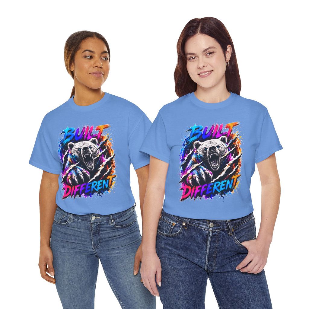 Built Different Bear T-Shirt — Bold Retro Grunge Graphic Tee