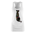 Cat Lover Dress, Colorful Artistic Cat Design, Racerback Dress