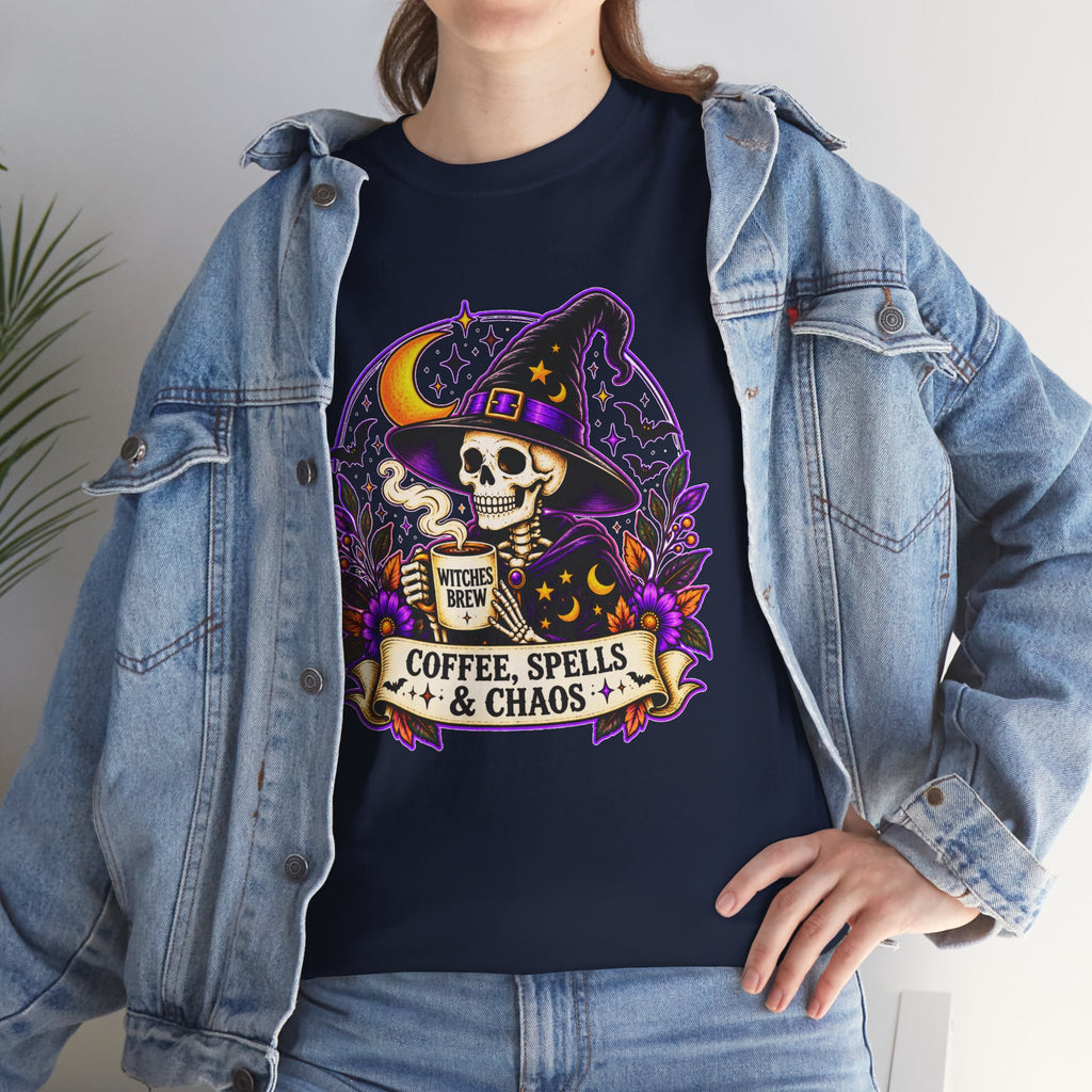 Halloween Skeleton Witch Shirt | Spooky Graphic Tee