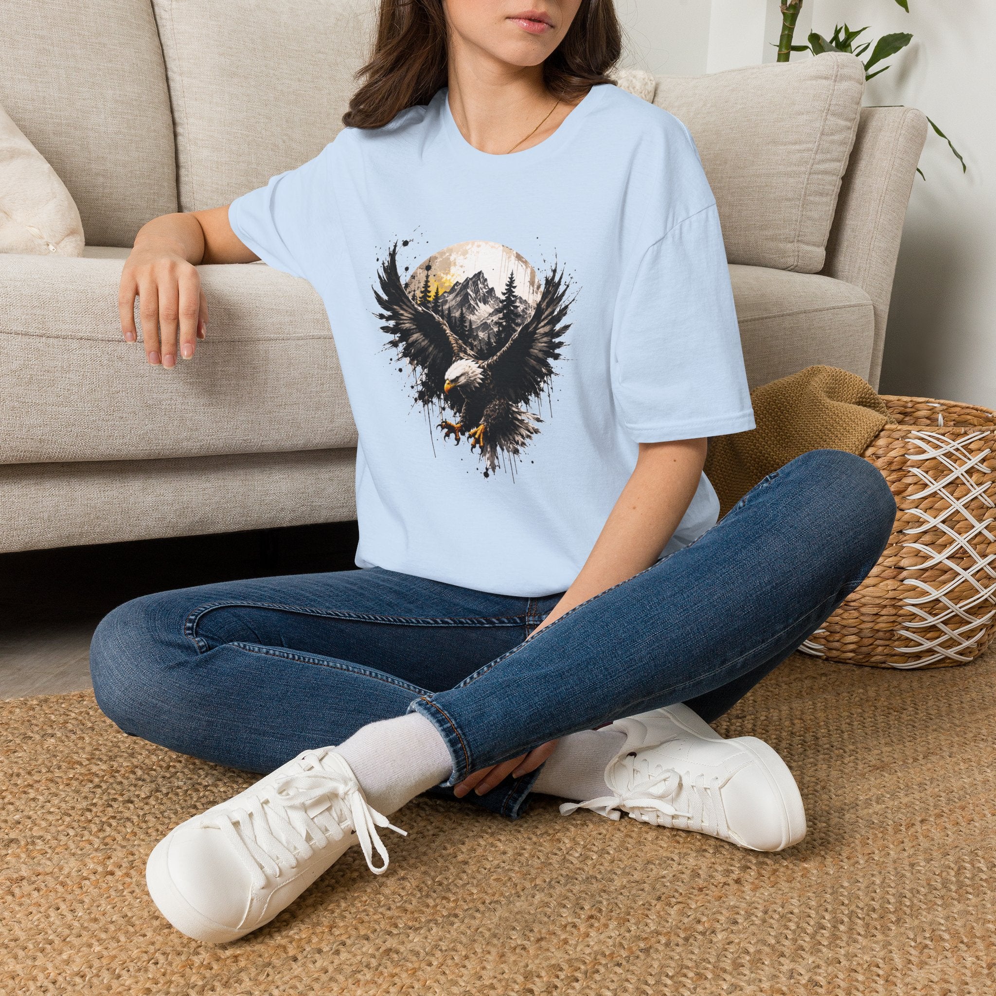 Bald Eagle Mountain T-Shirt | Patriotic Eagle Graphic Tee | Nature Lover Shirt | Outdoor Adventure Tee | Unisex Wildlife Gift
