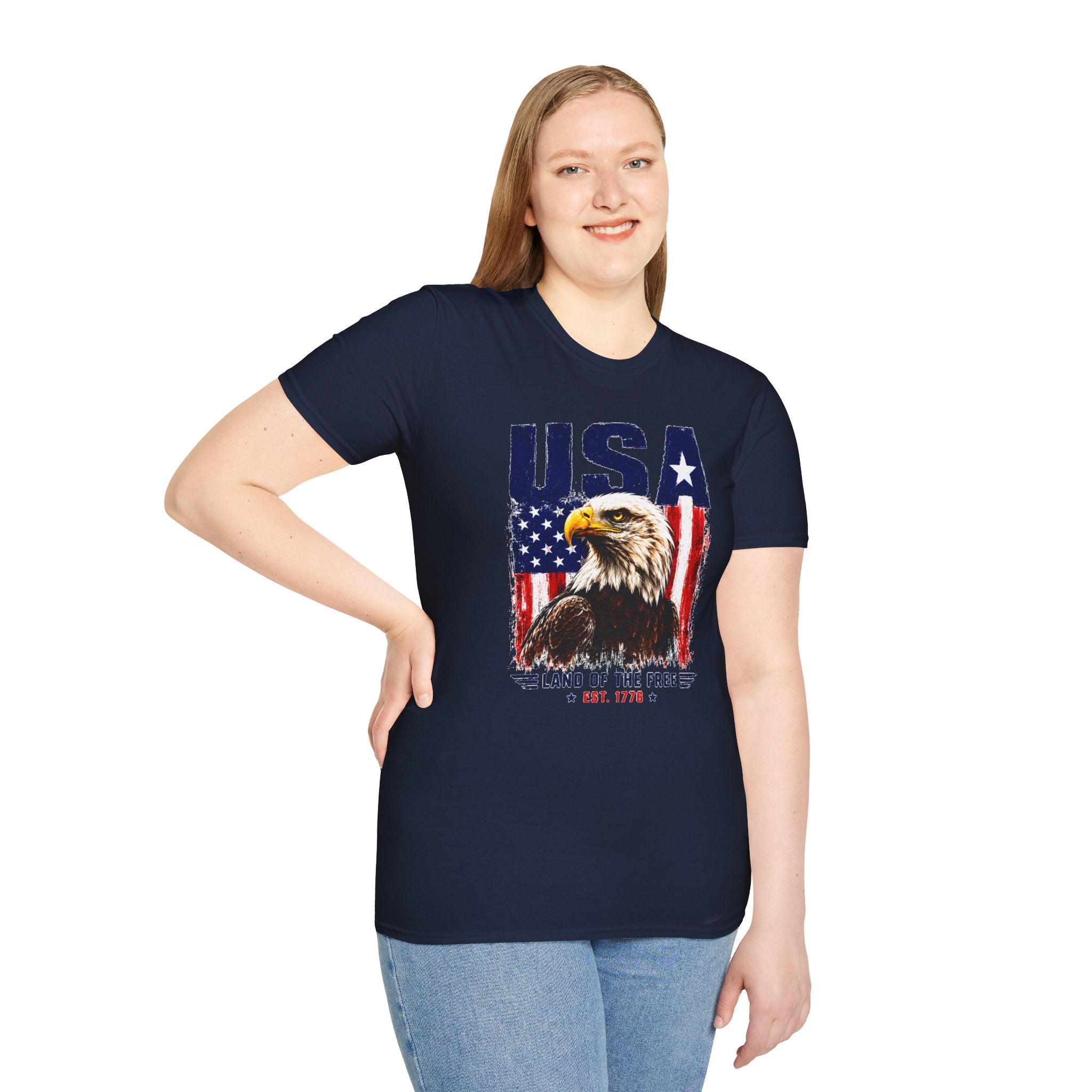 USA Eagle T-Shirt — Patriotic American Flag Graphic Tee (Land of the Free)