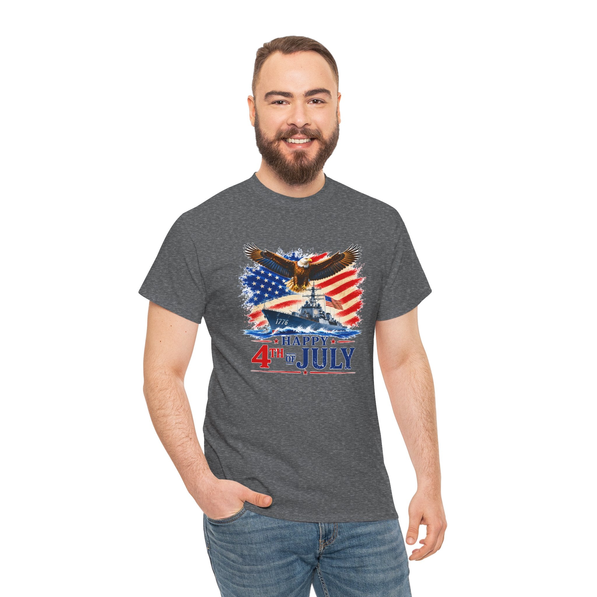 Happy 4th of July Shirt, Patriotic Eagle T-Shirt, American Flag Tee, USA Independence Day Shirt, Freedom Eagle Gift