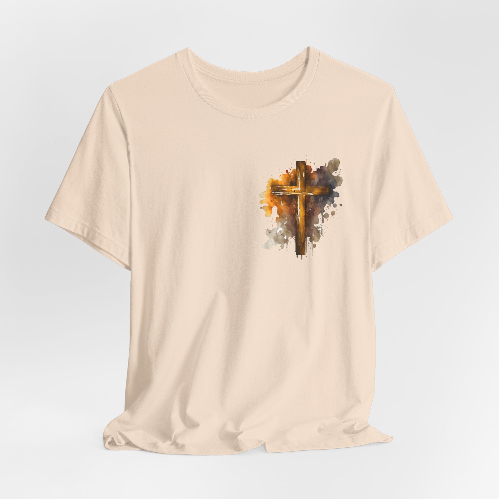 Christian Cross T-Shirt, Watercolor Faith Tee, Religious Shirt, Minimalist Christian Gift, Unisex Graphic Tee