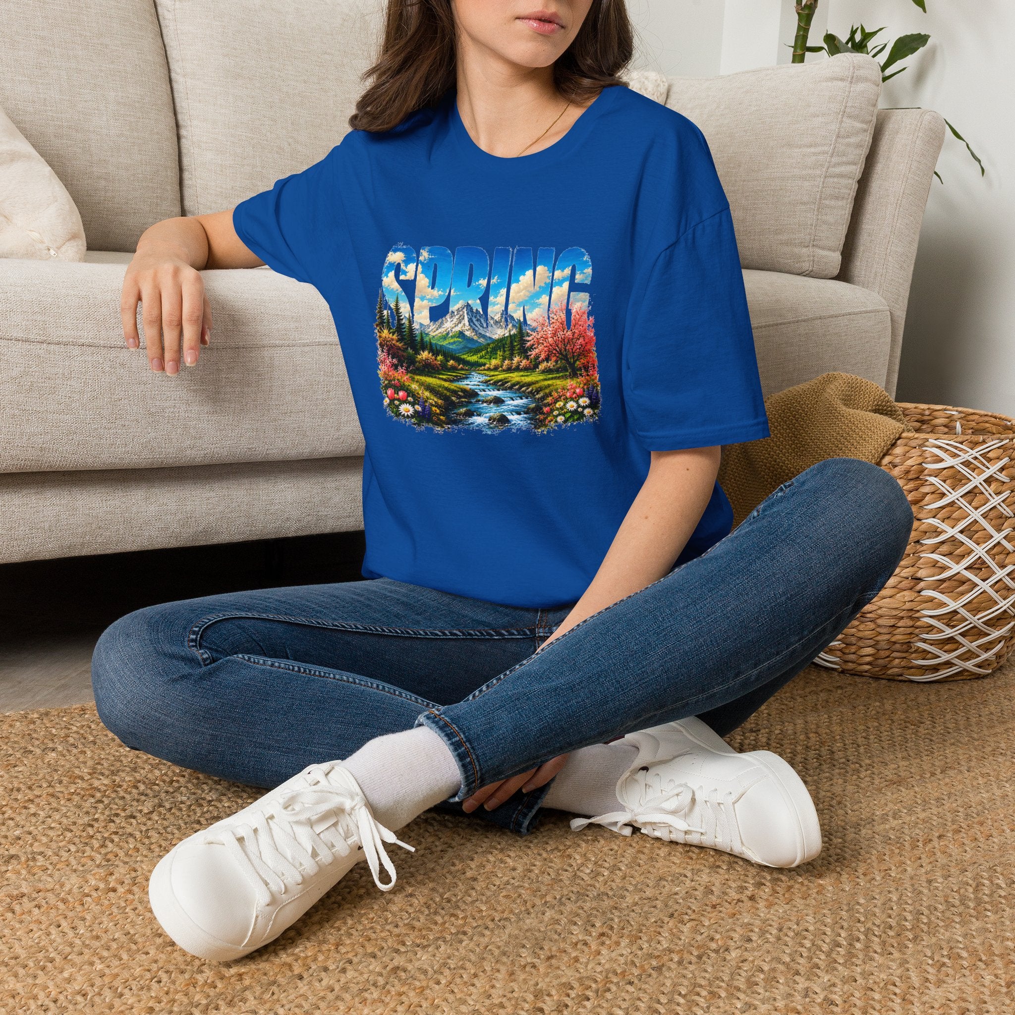 Spring Mountain T Shirt Scenic Landscape Tee