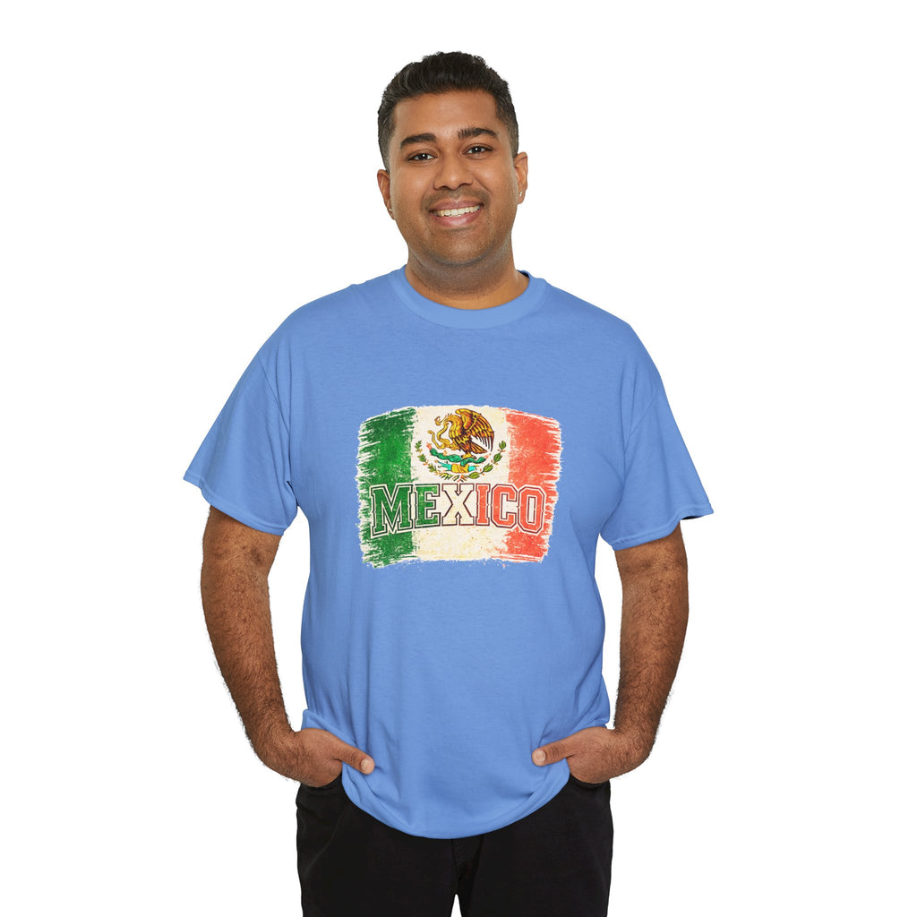 Mexico Flag Vintage T-Shirt — Distressed Mexican Emblem Tee
