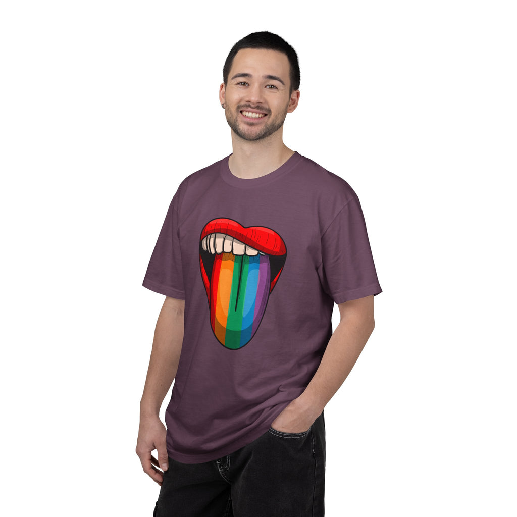 Rainbow Tongue T-Shirt — Pride Lip Graphic Tee