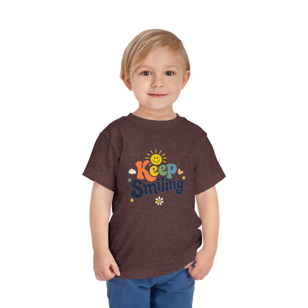 Keep Smiling Toddler Tee — Cute Sunshine Positive Kids Shirt