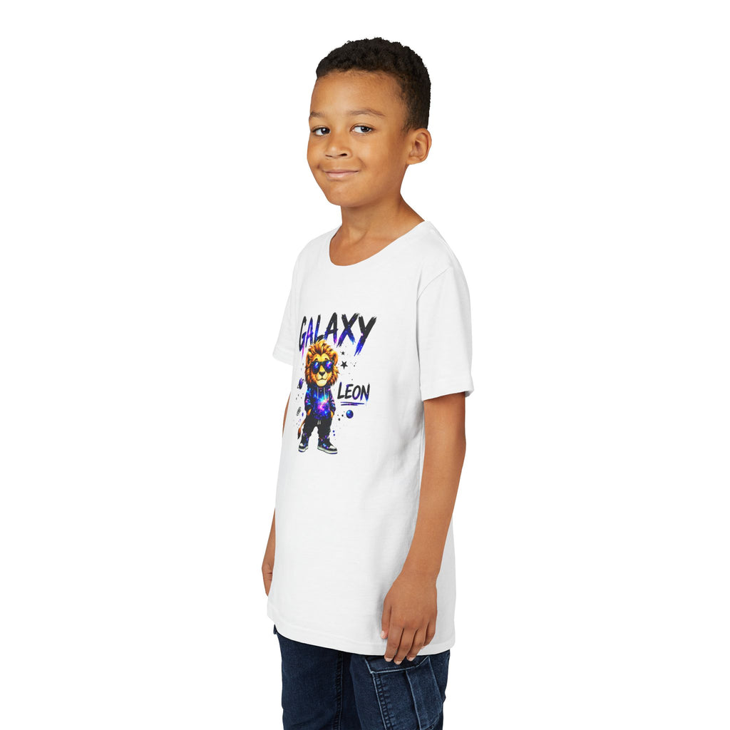 Galaxy Leon Youth T-Shirt, Space Lion Shirt for Kids, Cosmic Animal Tee, Galaxy Lion Graphic Tee, Colorful Kids Shirt, Boys Girls Unisex Tee, Gift for Kids