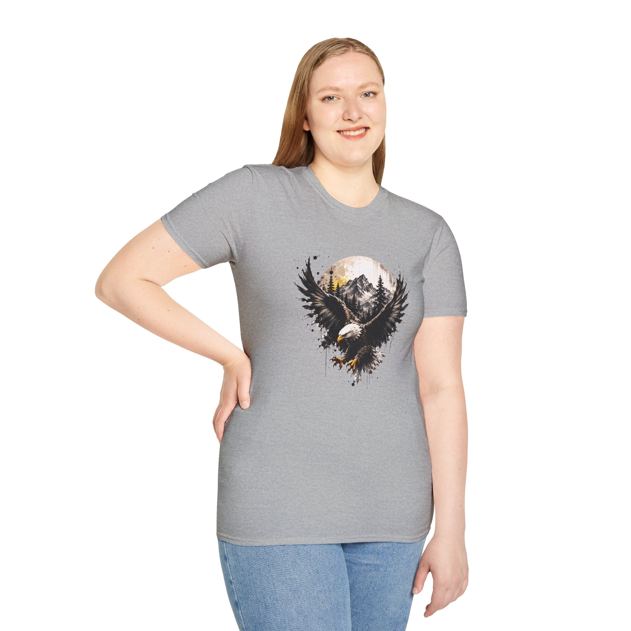 Bald Eagle Mountain T-Shirt | Patriotic Eagle Graphic Tee | Nature Lover Shirt | Outdoor Adventure Tee | Unisex Wildlife Gift