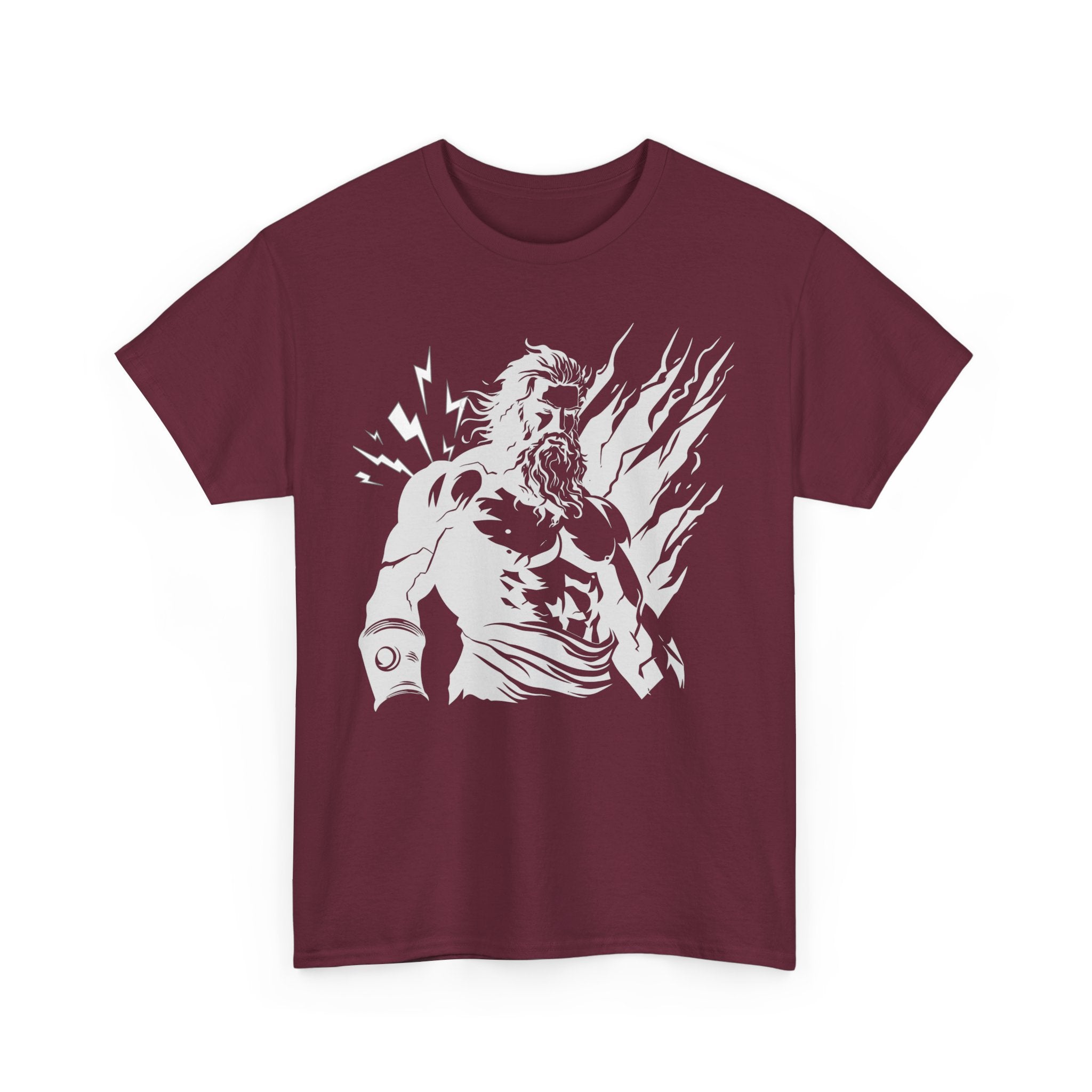 Mythic Thunder God Tee — Vintage Lightning Warrior Graphic T-Shirt