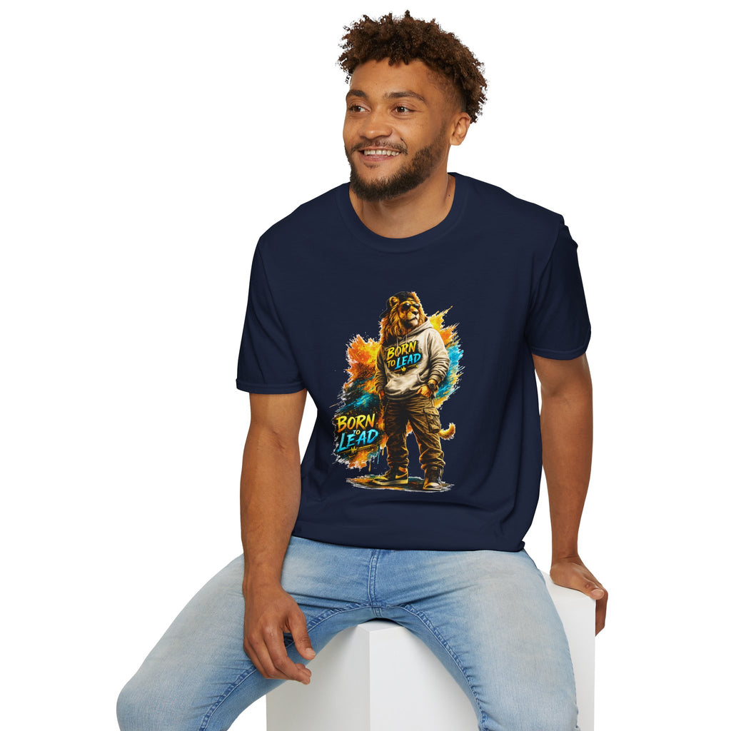 Lion 'Born to Lead' Graphic T‑Shirt — Inspirational Animal Leadership Tee