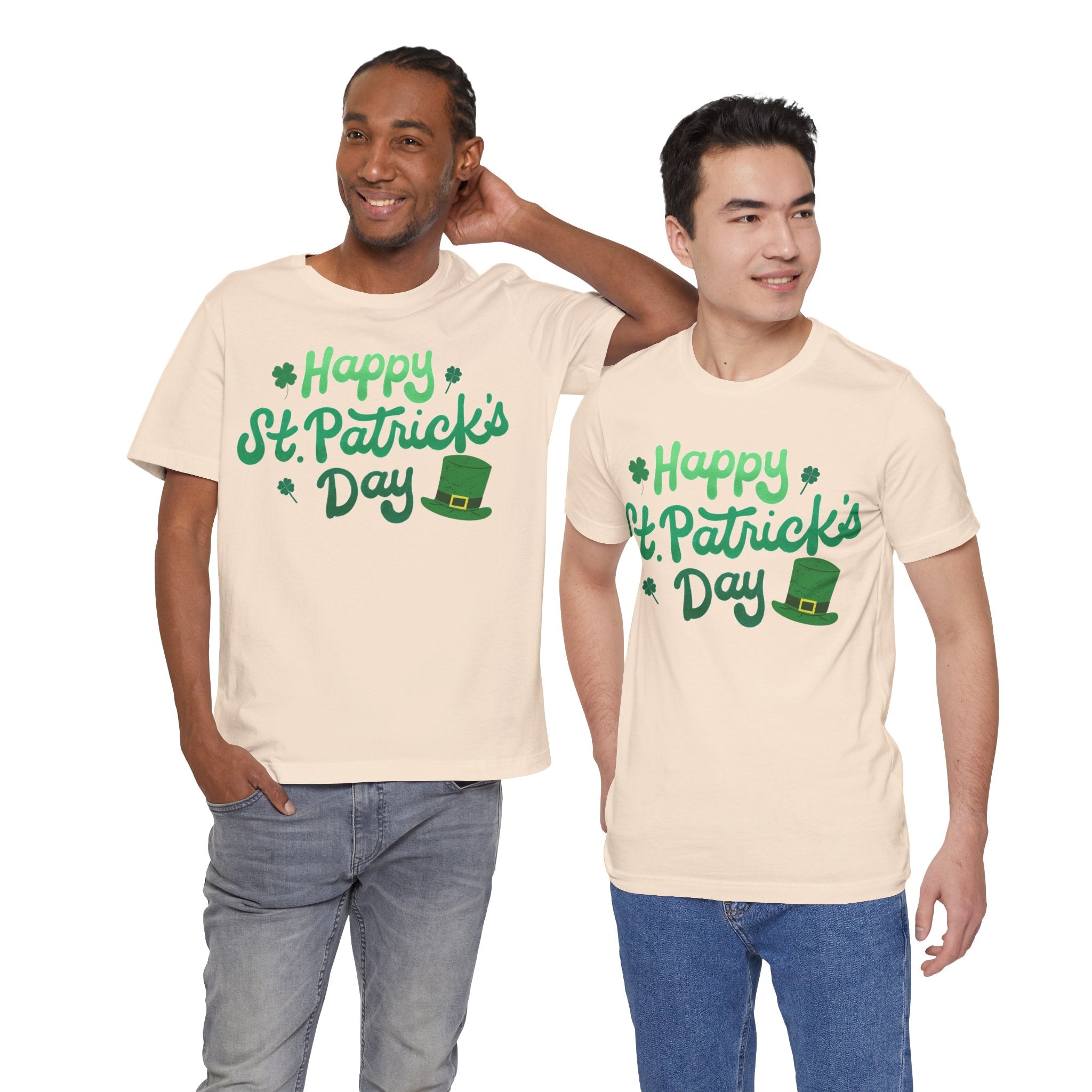 Happy St. Patrick's Day T-Shirt – Green Shamrock & Leprechaun Hat Tee