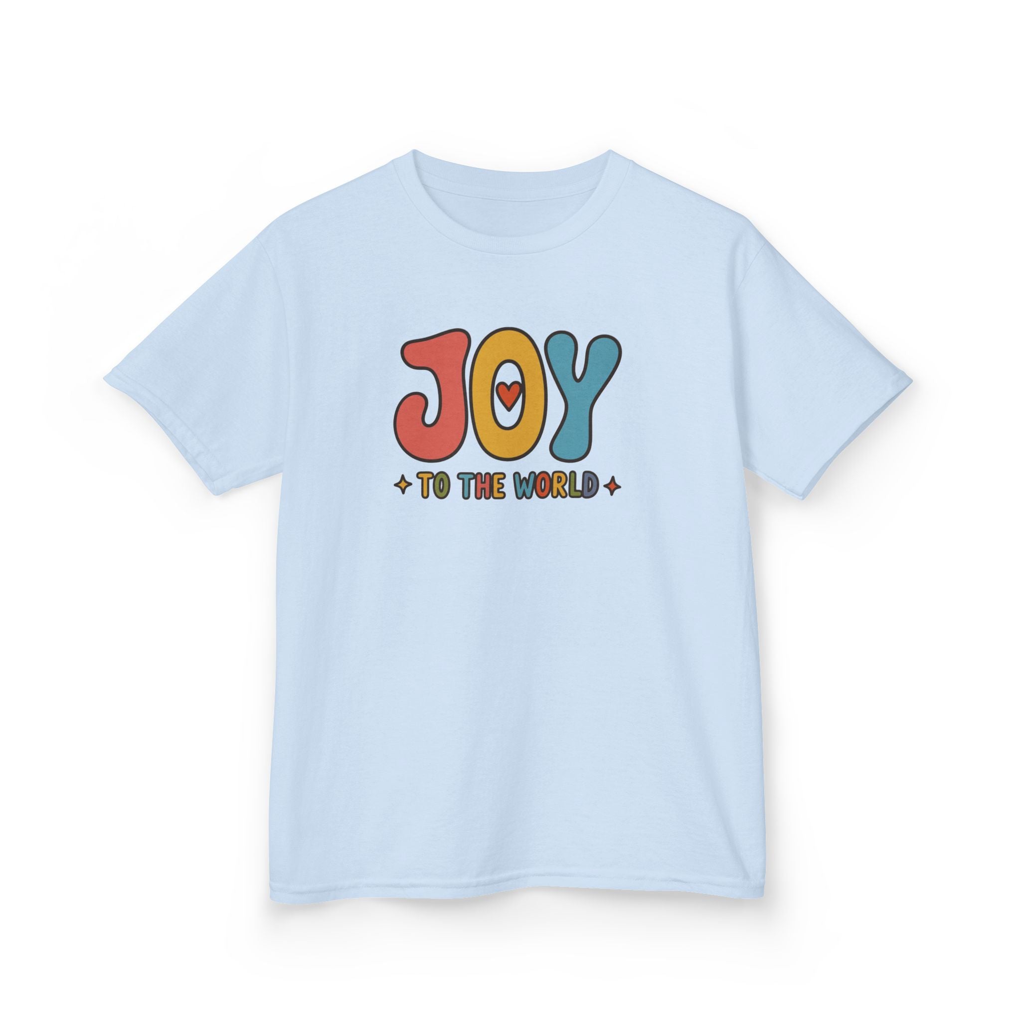 Kids Joy to the World Shirt | Retro Christmas Tee for Kids | Holiday Graphic T-Shirt | Cute Kids Xmas Shirt