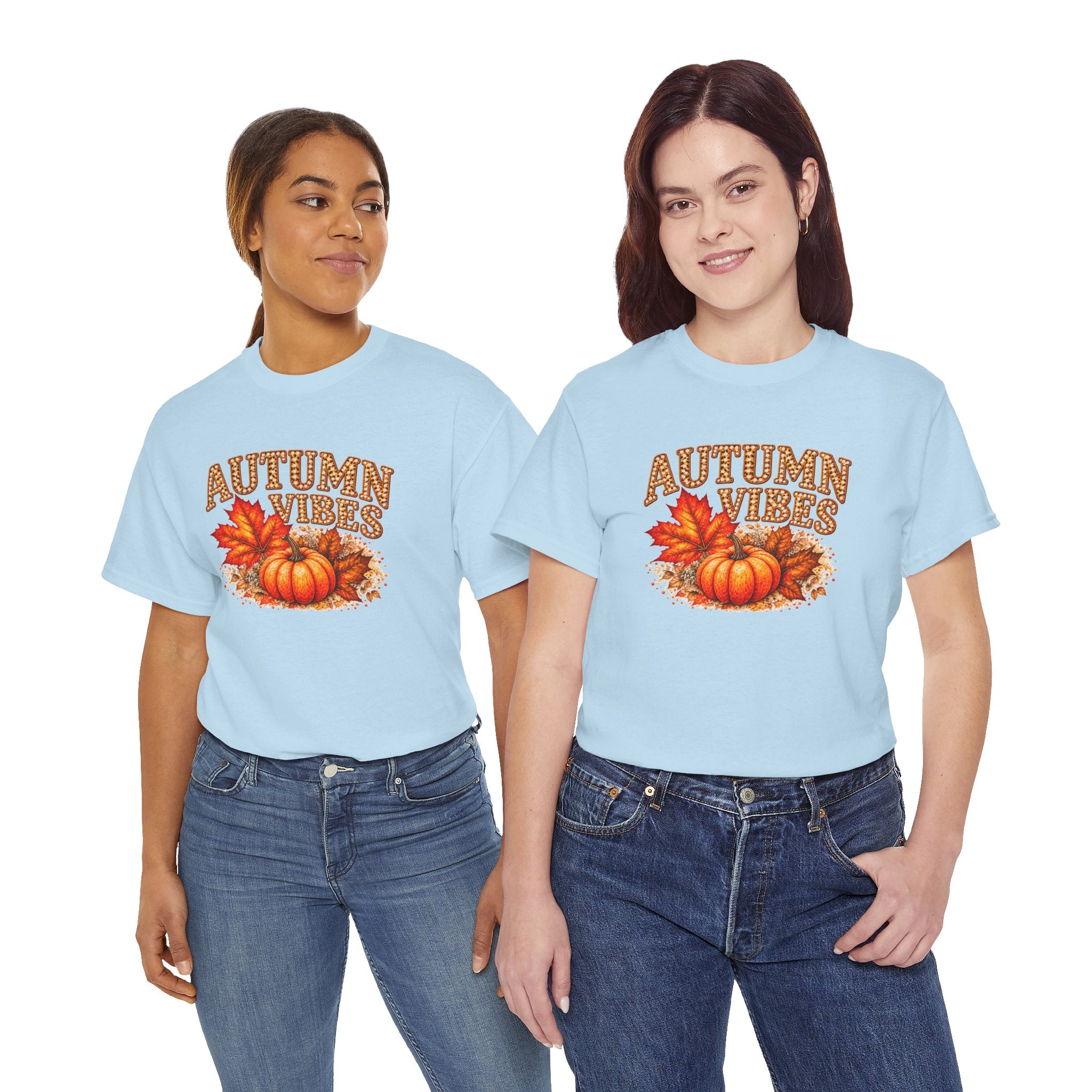 Autumn Vibes Pumpkin T-Shirt, Fall Leaves Graphic Tee, Cozy Fall Shirt, Thanksgiving Season Top