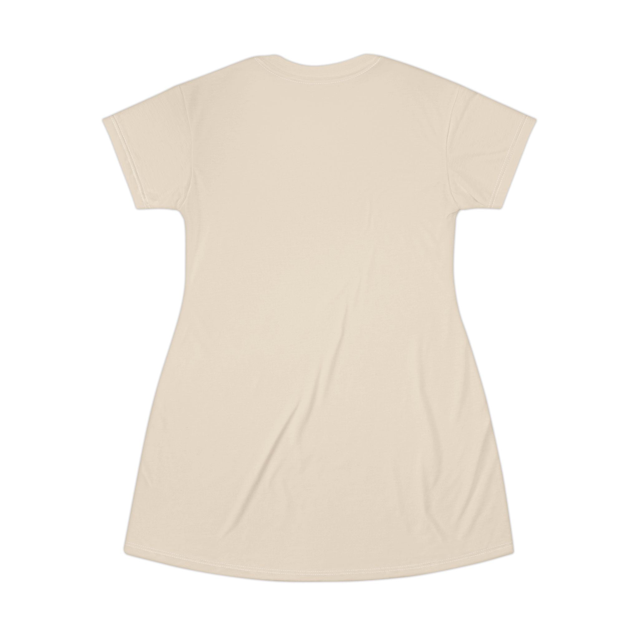 Artistic Sunlit Figure T-Shirt Dress — Abstract Watercolor Woman Print