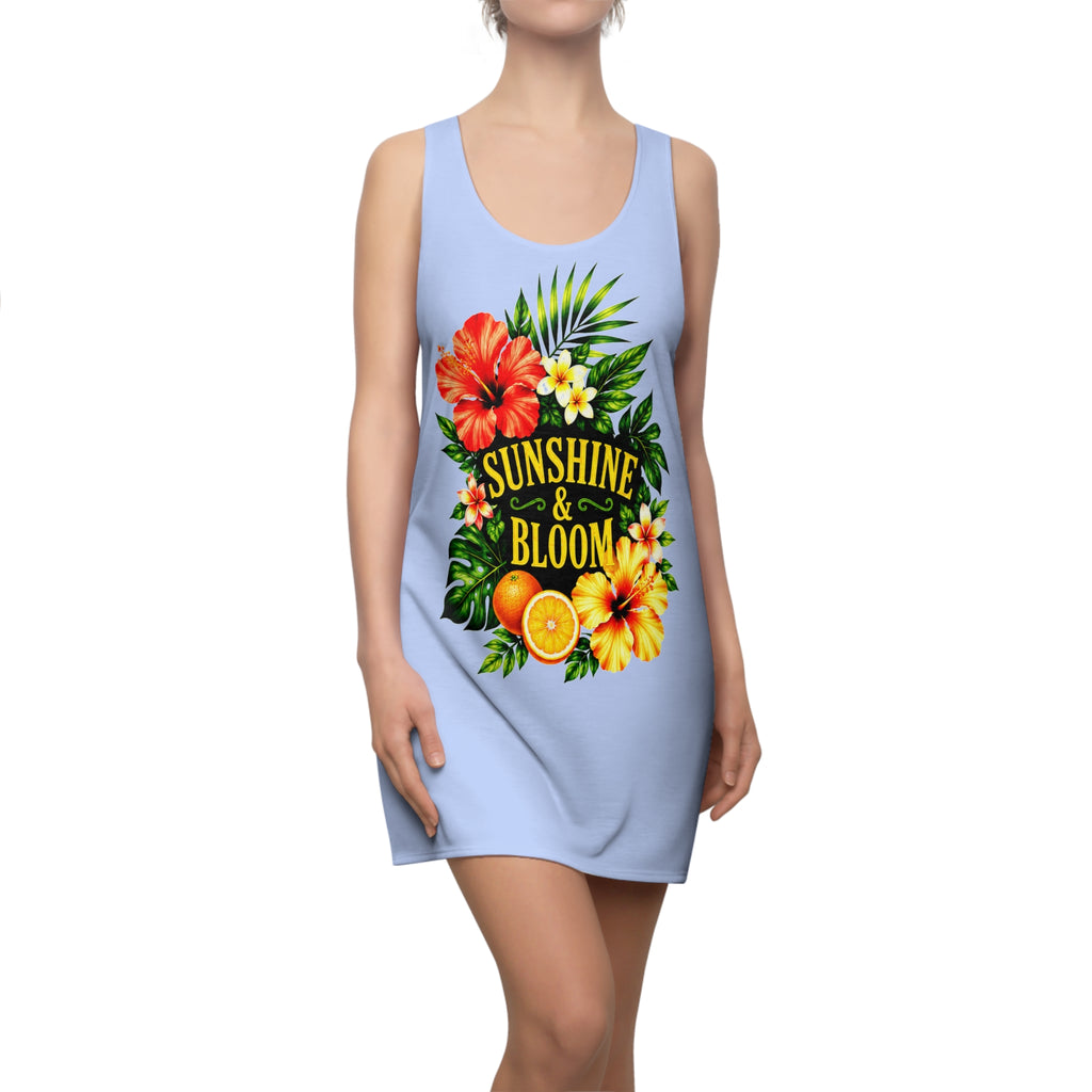 Racerback Dress — Sunshine & Bloom Tropical Floral Print