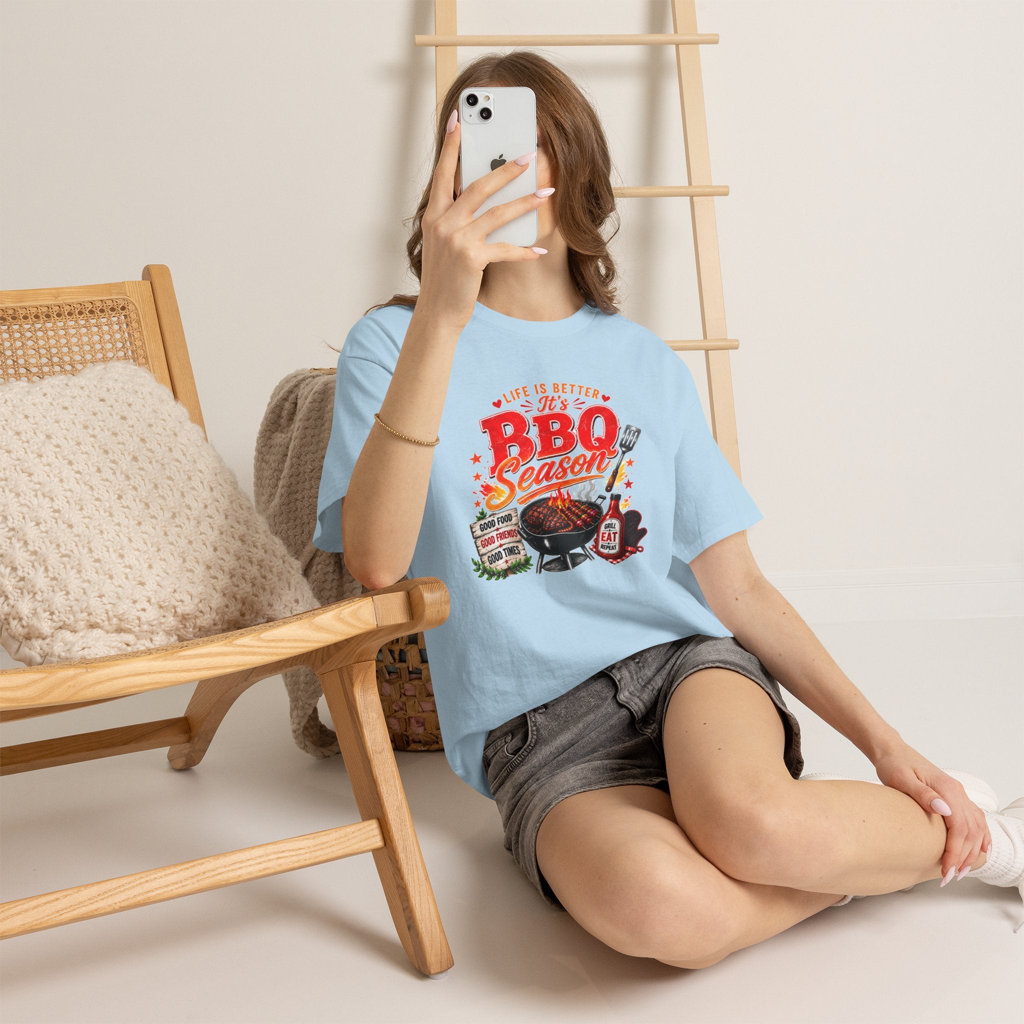 BBQ Season T-Shirt | Life Is Better It's BBQ Season Tee | Funny Grill Shirt | Summer Cookout Shirt | Barbecue Lover Gift | Backyard BBQ Tee