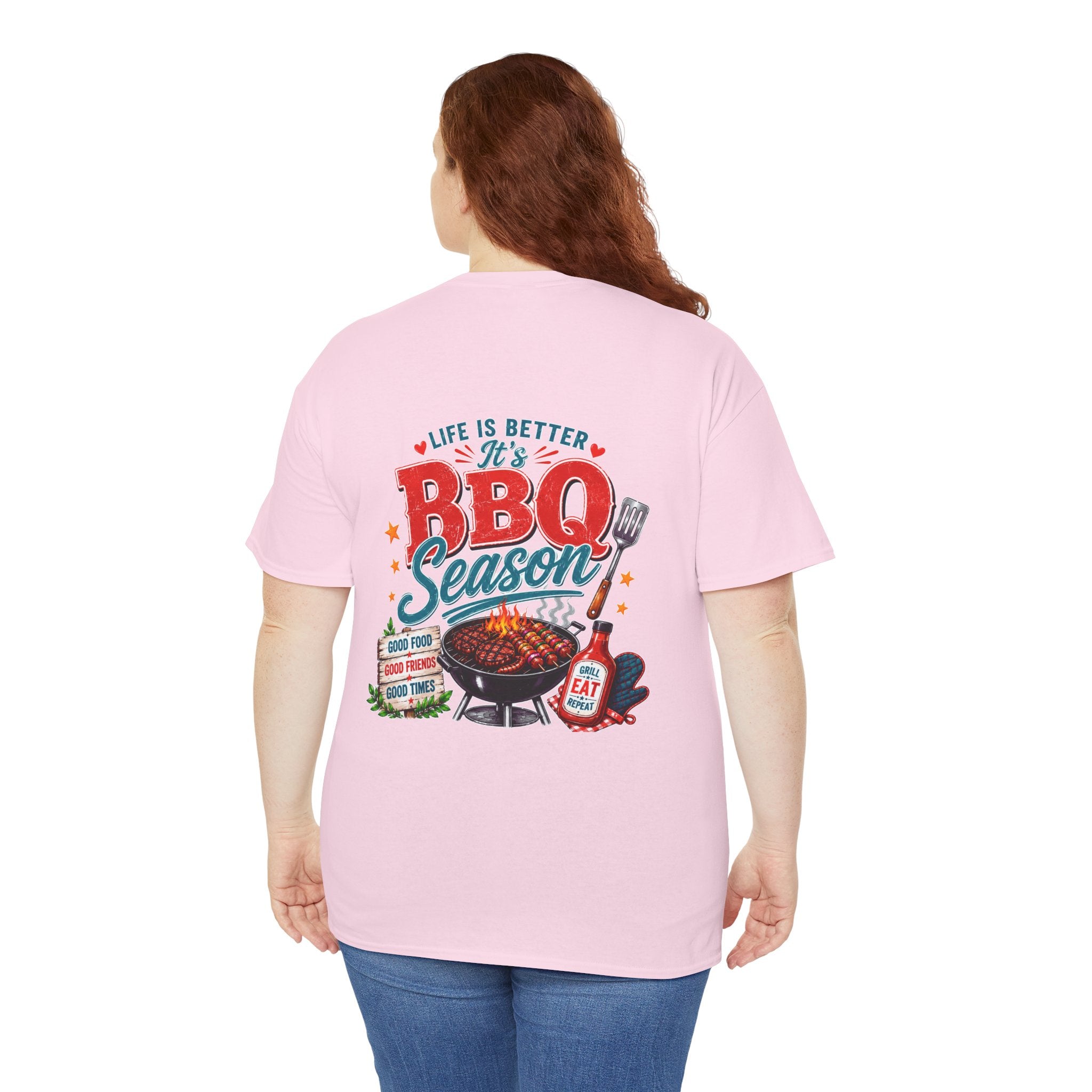 BBQ Season T-Shirt | Life Is Better It's BBQ Season Tee | Funny Grill Shirt | Summer Cookout Tee | Barbecue Lover Gift | Backyard BBQ Shirt