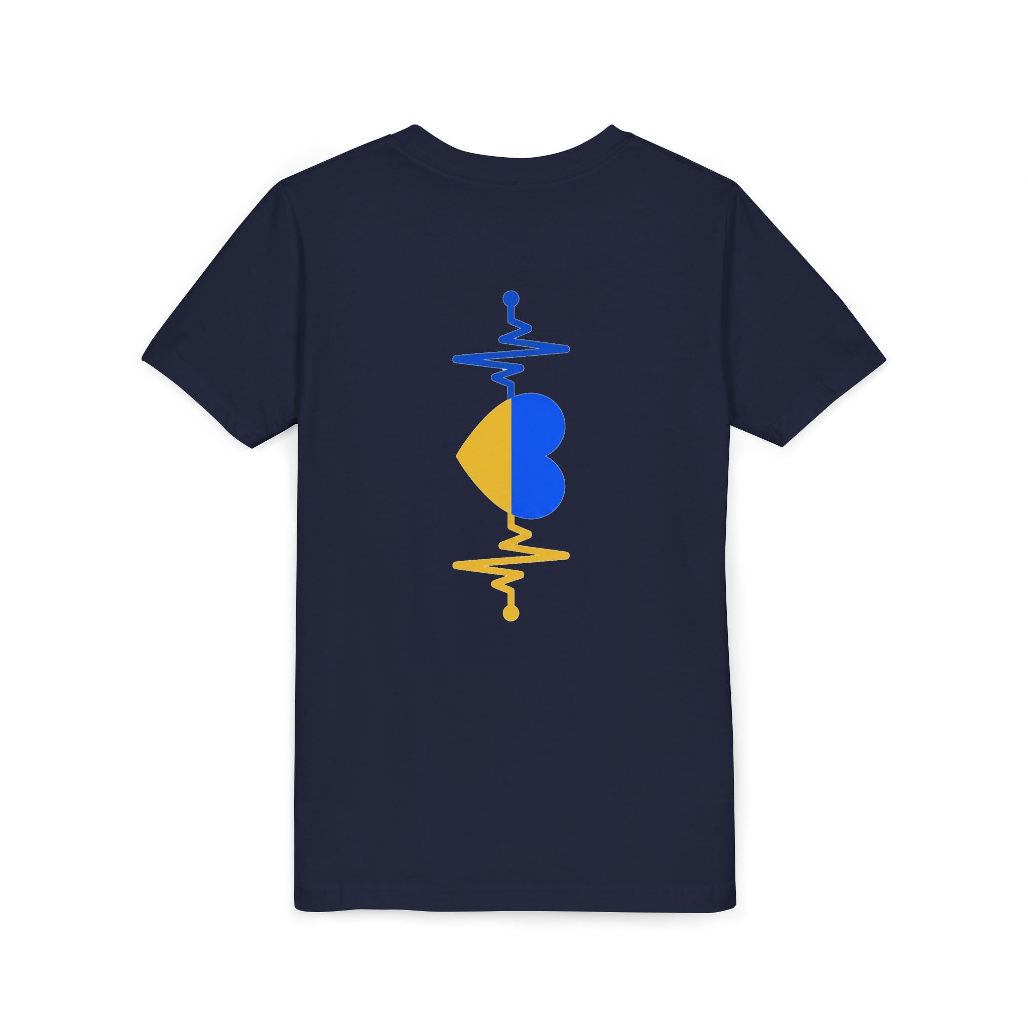 Love Ukraine Youth Tee — Blue & Yellow Heart Kids Shirt (Support Ukraine)
