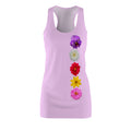 Floral Cascade Racerback Dress - Pink Vertical Flower Print