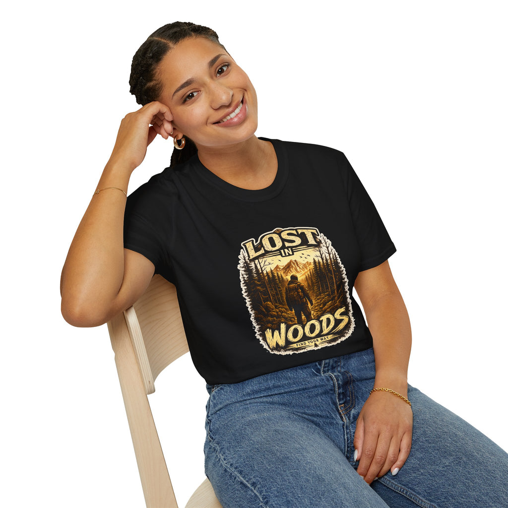 Lost in Woods Shirt | Vintage Forest Graphic Tee | Hiking Nature T-Shirt