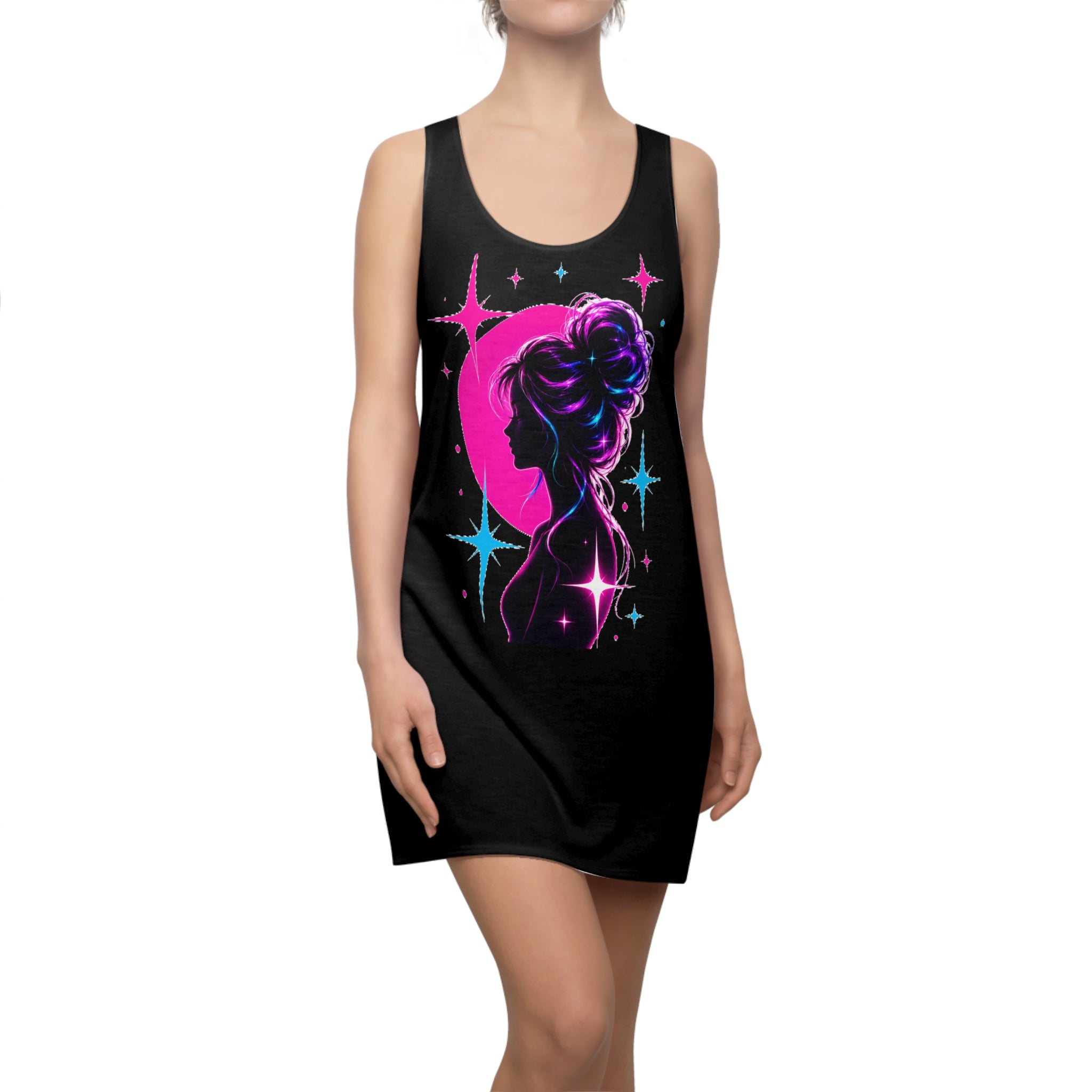 Neon Cosmic Goddess Racerback Dress