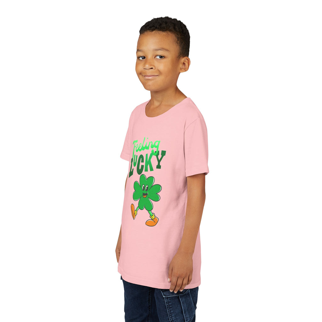 Feeling Lucky Youth Tee – Kids St. Patrick’s Day Shamrock Shirt