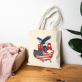 USA Patriotic Tote Bag with Eagle & American Flag Design 🇺🇸