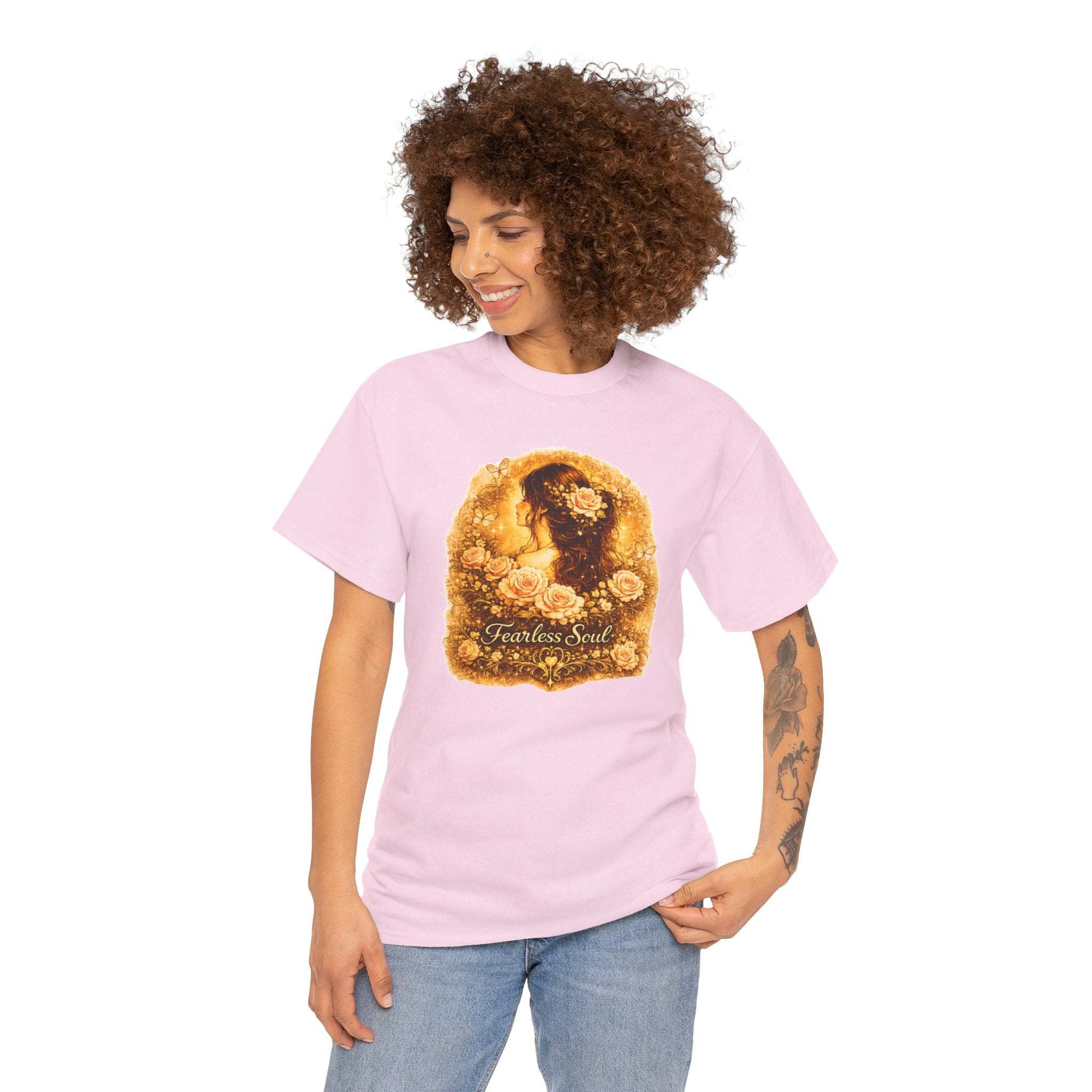 Fearless Soul Shirt, Vintage Floral Woman Tee, Feminine Aesthetic T-Shirt, Boho Graphic Tee, Cottagecore Shirt, Romantic Floral Shirt