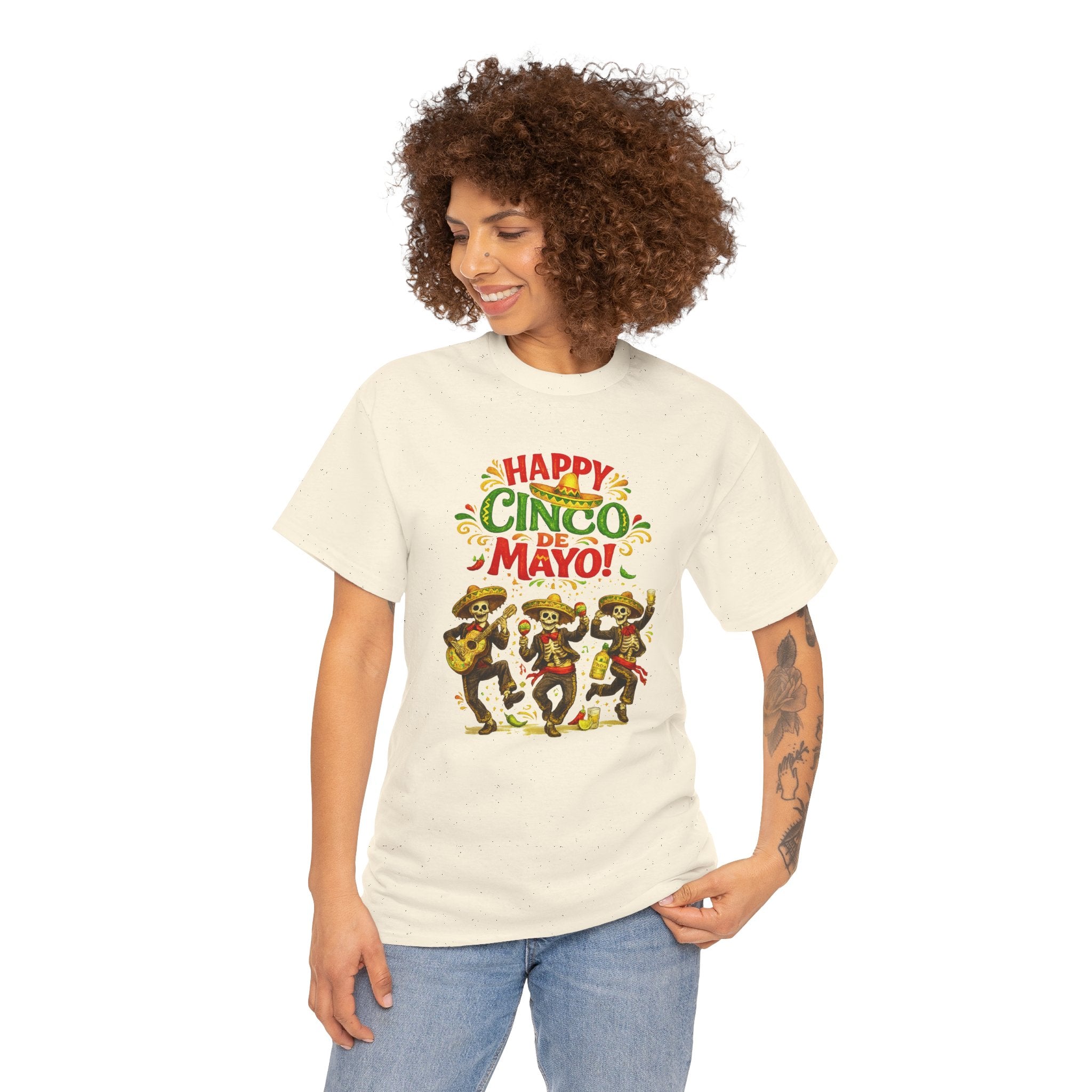 Cinco De Mayo Shirt, Happy Cinco De Mayo Tee, Dancing Skeleton Fiesta Shirt, Funny Mexican Party T-Shirt