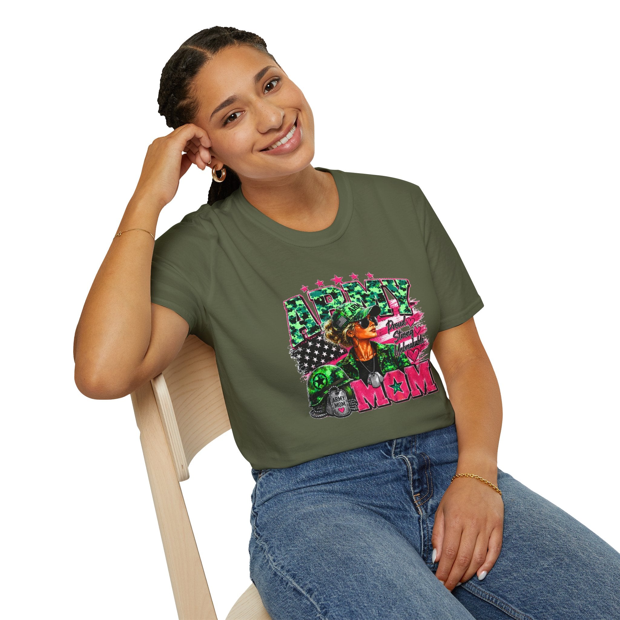 Army Mom Shirt, Military Mom T-Shirt, Army Proud Shirt, Patriotic Mom Gift, Veteran Mom Gift