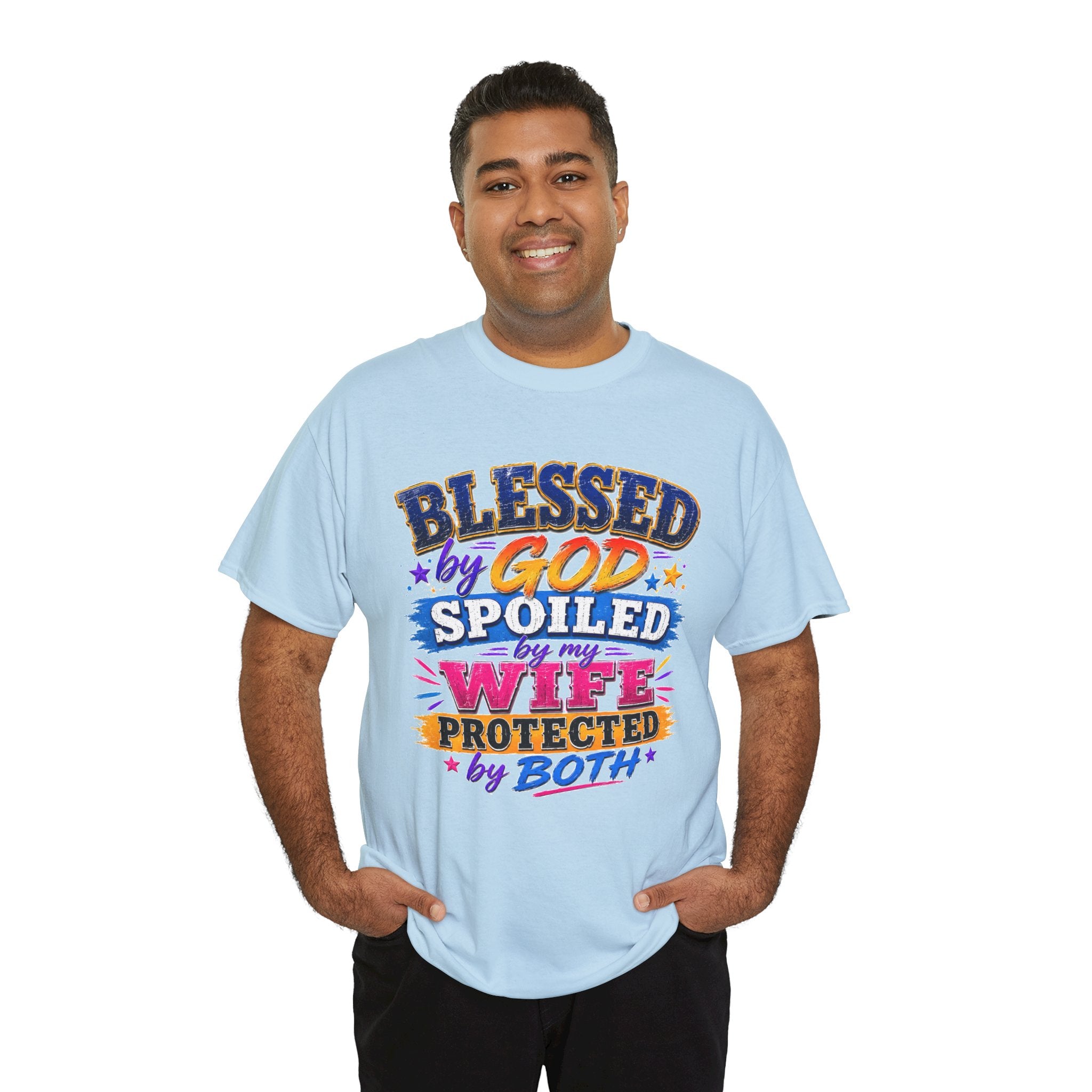 Blessed by God, Spoiled by My Wife – Men’s Graphic Tee