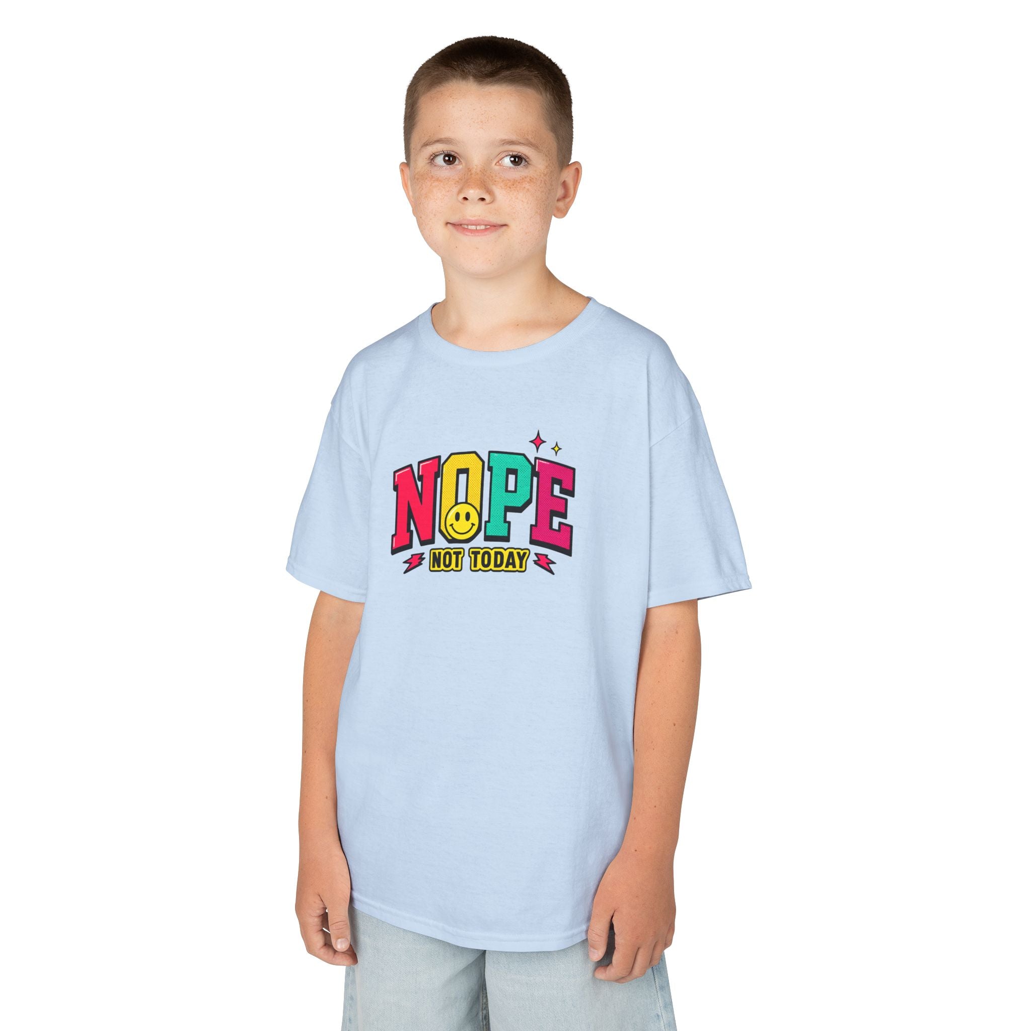 Kids "NOPE Not Today" Graphic Tee — Funny Retro Lettering Kids T-Shirt
