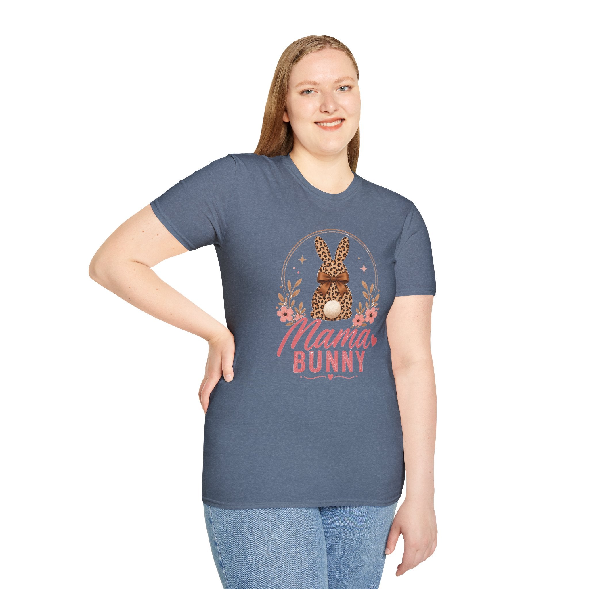 Mama Bunny Shirt, Easter Shirt for Women, Cute Mom Easter Tee, Spring Bunny Shirt, Gift for Mom, Easter Outfit, Leopard Bunny Shirt