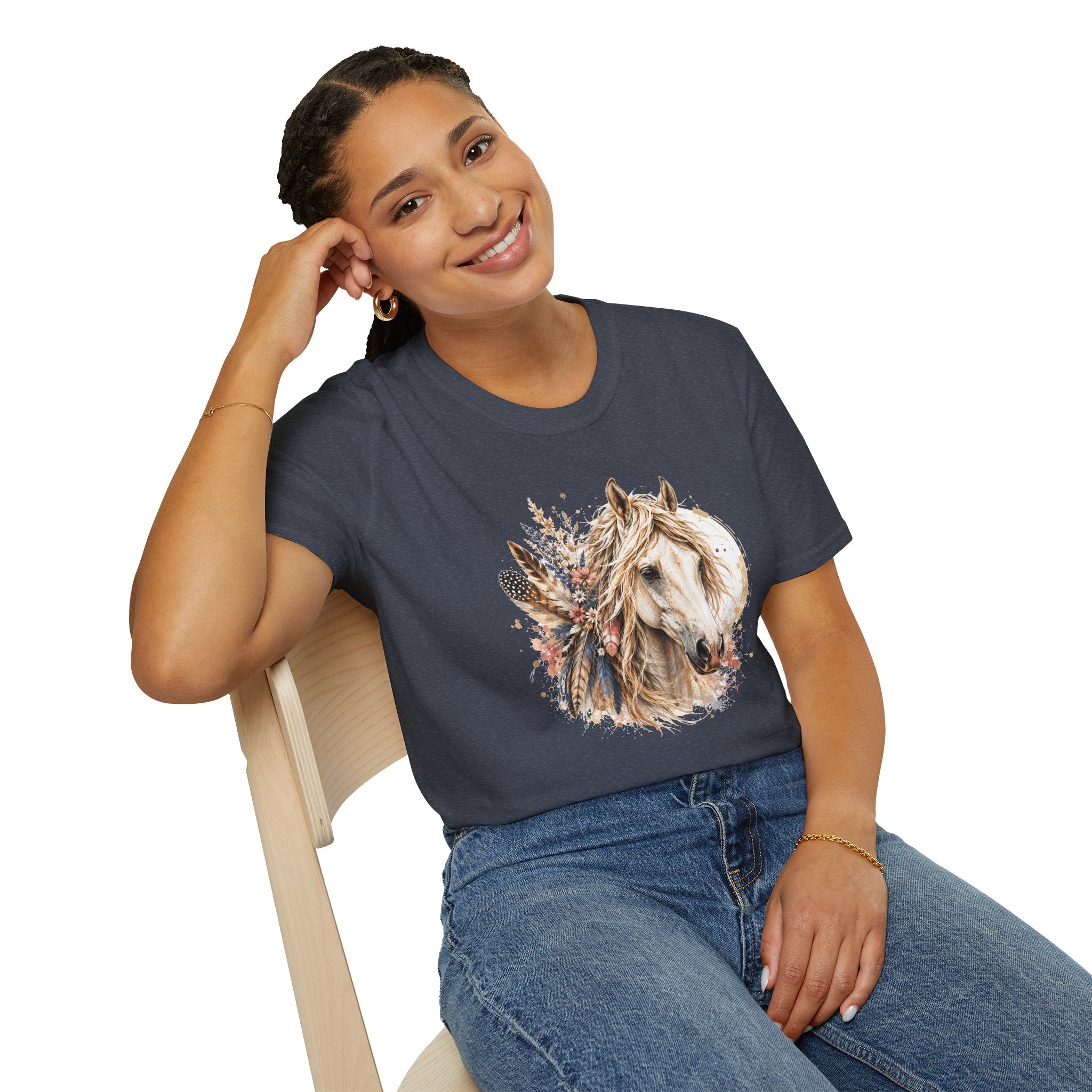 Horse T-Shirt, Western Horse Graphic Tee, Equestrian Shirt, Horse Lover Gift, Country Style Tee
