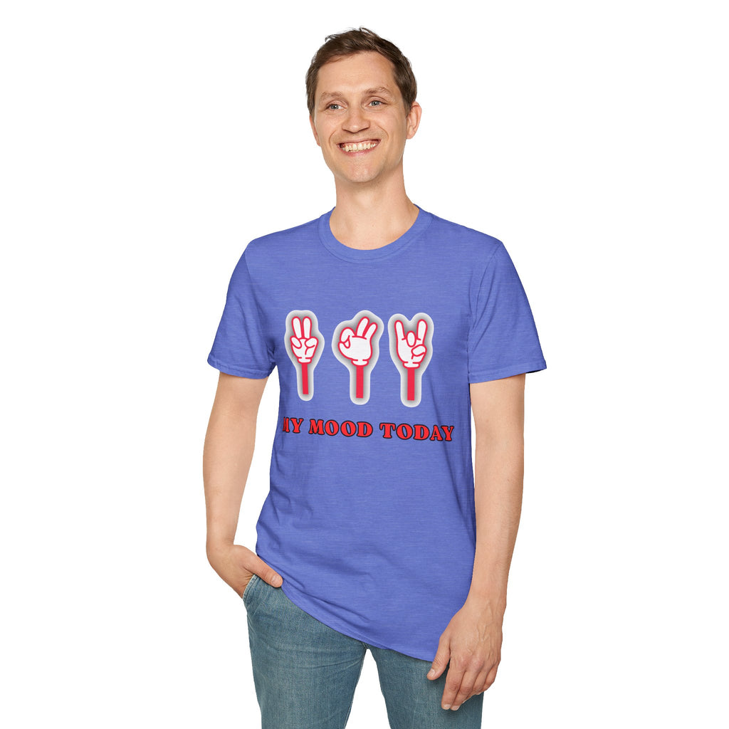 My Mood Today T-Shirt, Funny Graphic Tee, Cool Hand Signs Shirt, Unisex Casual Tee, Trendy Streetwear Gift