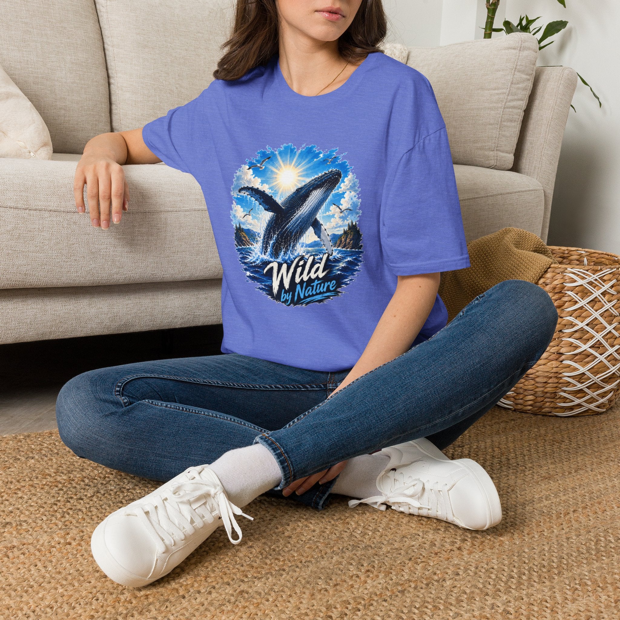 Whale T-Shirt, Ocean Whale Graphic Tee, Wild Nature Shirt, Ocean Lover Gift