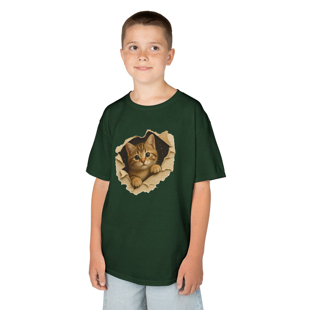 Cute Kitten Kids T-Shirt | Funny Cat Graphic Tee for Boys & Girls | Adorable Kitty Shirt | Gift for Cat Lovers Kids