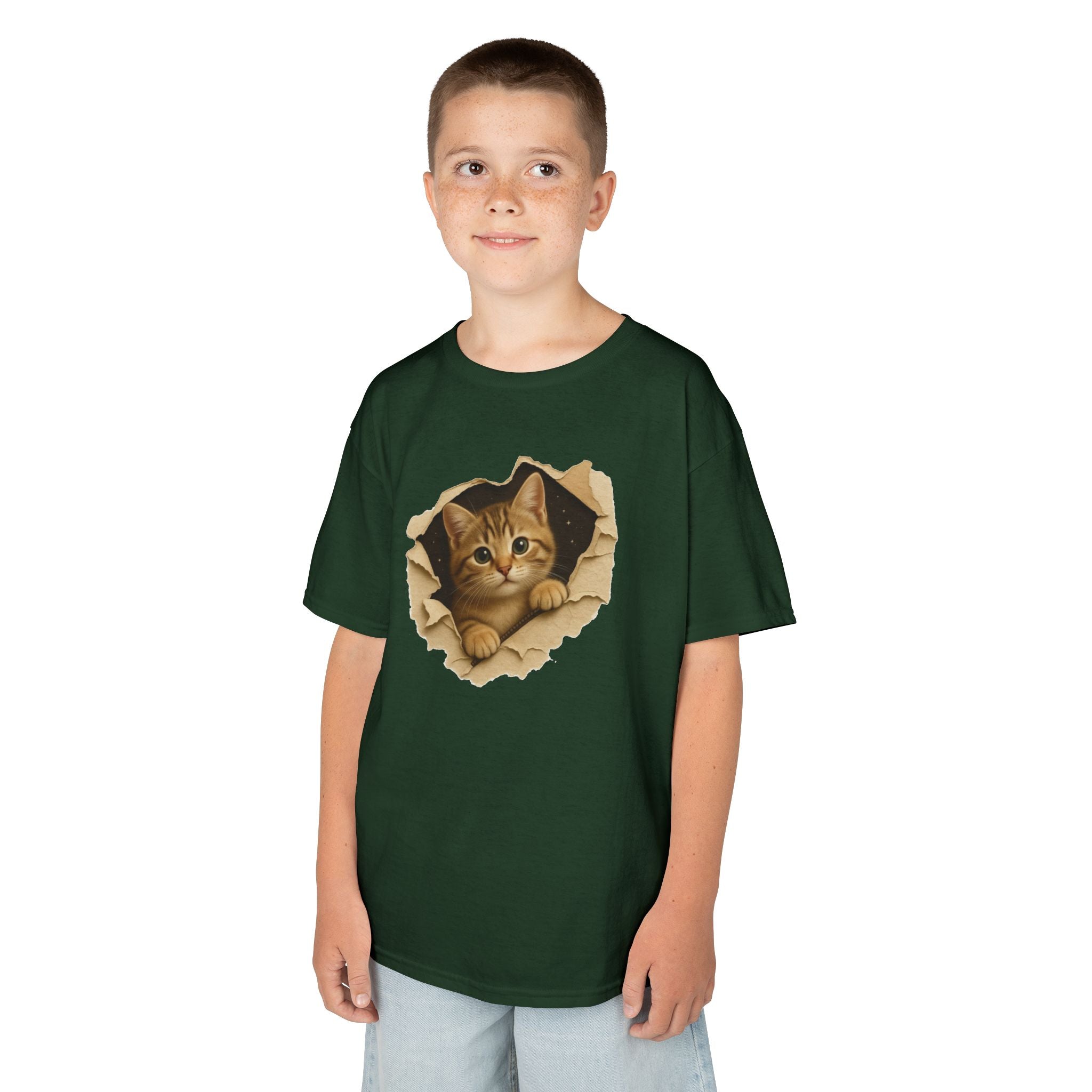 Cute Kitten Kids T-Shirt | Funny Cat Graphic Tee for Boys & Girls | Adorable Kitty Shirt | Gift for Cat Lovers Kids